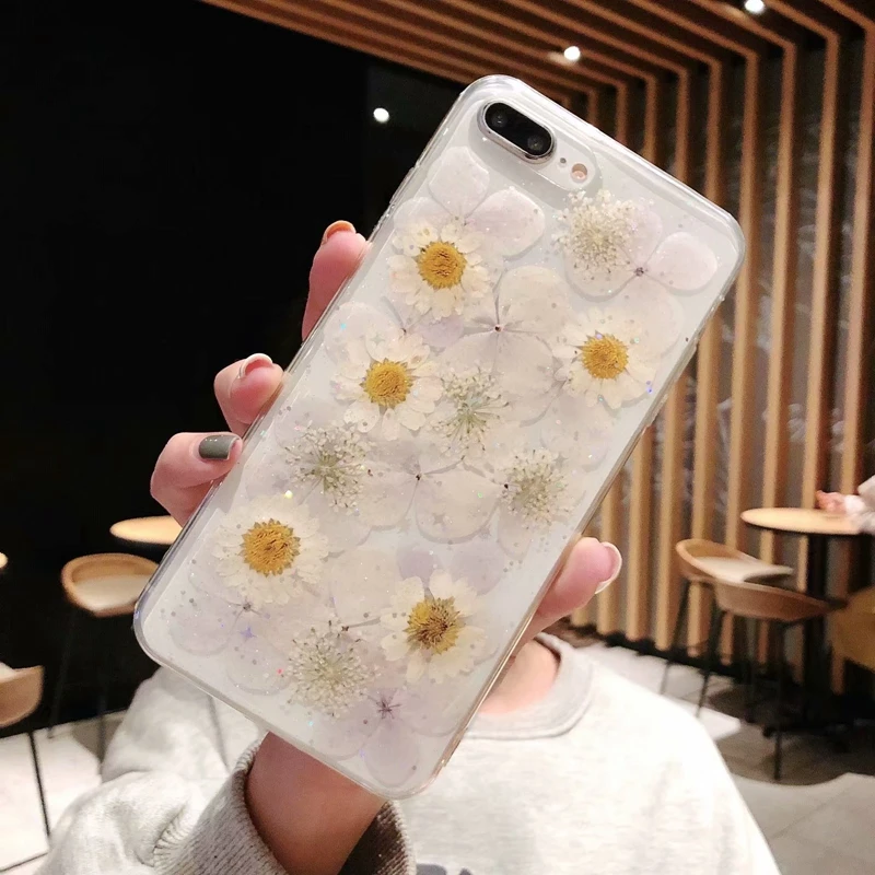 Casyva Small daisy Phone Case for Iphone X XR XS MAX Silicone 6 7 8 6S plus Soft Back Cover |