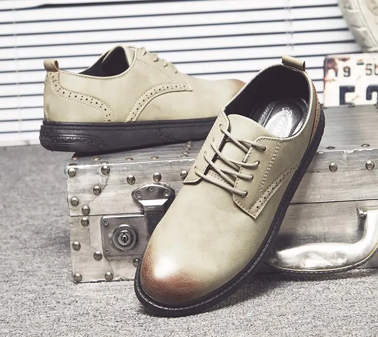 2019 Мужская обувь повседневная zapatos de hombre кожаная chaussure homme торжественное платье
