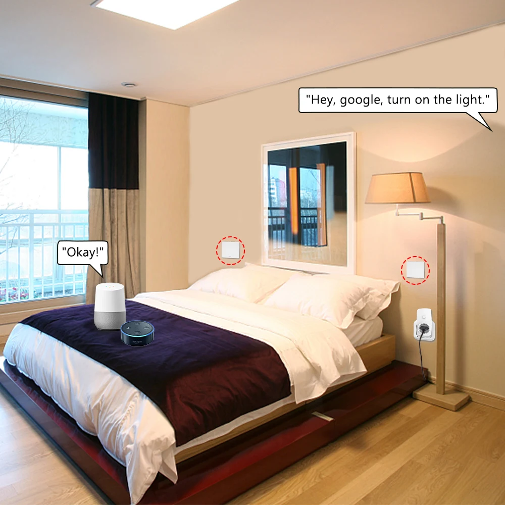 Смарт розетка Беспроводная с голосовым управлением 10 А|Выключатели| |