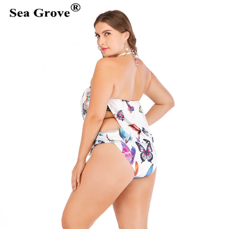 Новинка 2019 Купальники больших размеров 3XL/4XL/5XL костюмы из двух предметов танкини
