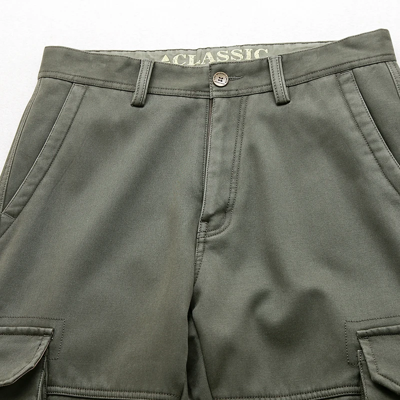 Мужские брюки карго EICHOS из 100% хлопка для бега с множеством карманов осенне зимние