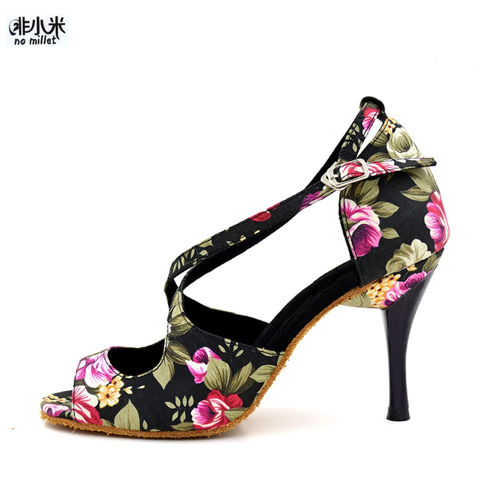 Не просо профессиональная танцевальная обувь 8 5 см каблук Zapatos De Baile Latino Латинская