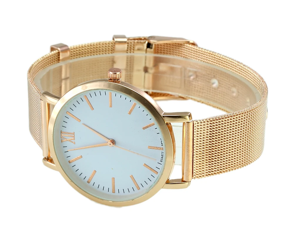 Gnova Platinum мода серебряное сетка кварцевые часы Для женщин из металла