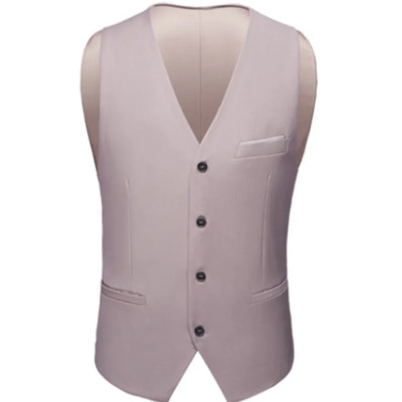 Shenrun Male Solid Color Vests Fashion Causal Business Slim Fit Work Waistcoat Office Formal Suit Vest For Young Classic Gilet