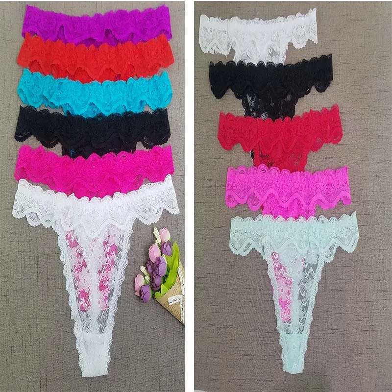 zhx99 random color L XL Красочные регулируемые сексуальные удобные кружевные трусы g стринги Нижнее белье для женщин стринги 1 шт. ah21 - Цвет: zhx99 random color