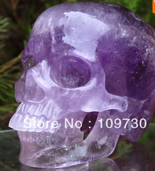 Бесплатная доставка Аметист резной кварцевый кристалл череп супер реалистичный