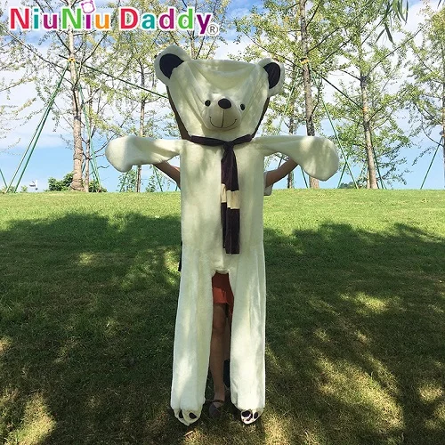 Niuniu Daddy плюшевая игрушка шкуры большой обнимишка плюшевой мишка носить шарф для