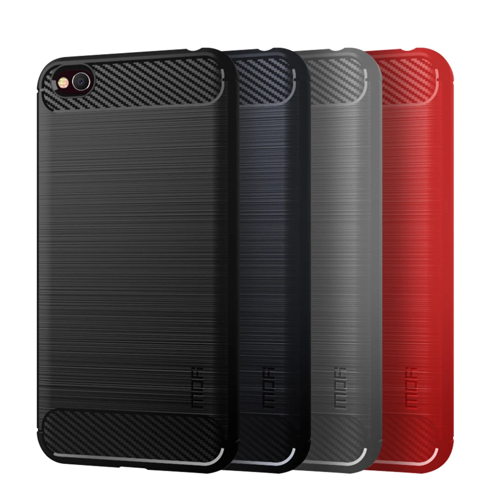 Оригинальный модный чехол MOFi для телефона Xiaomi Redmi GO мягкий из углеродного волокна