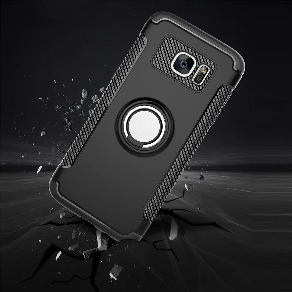 Чехол для Samsung Galaxy S7 Edge цветной металлический магнитный держатель с кольцом