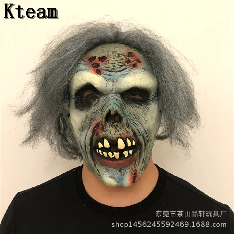 

2018 Halloween Adult Blood Mask Zombie Mask Latex Bloody Scary Extremely Disgusting Full Face Mask Costume Party Cosplay Prop