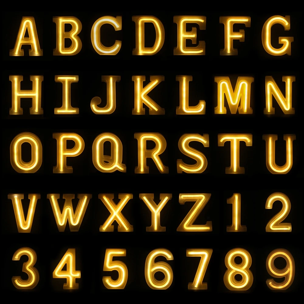 

Novelty Small DIY Letter Number LED Lamp Night Light For Christmas Halloween Wedding Party Home Decoration