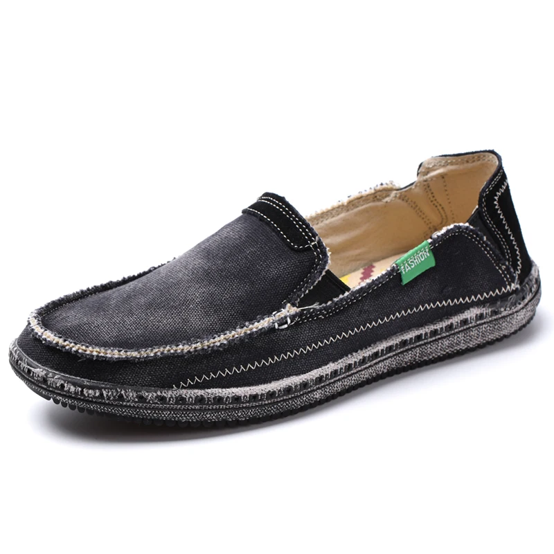 AGSan Men Canvas Casual Shoes Slip On Flats Classic Driving Comfortable Moccasins Mens Lazy Big Size 46 45 | Обувь