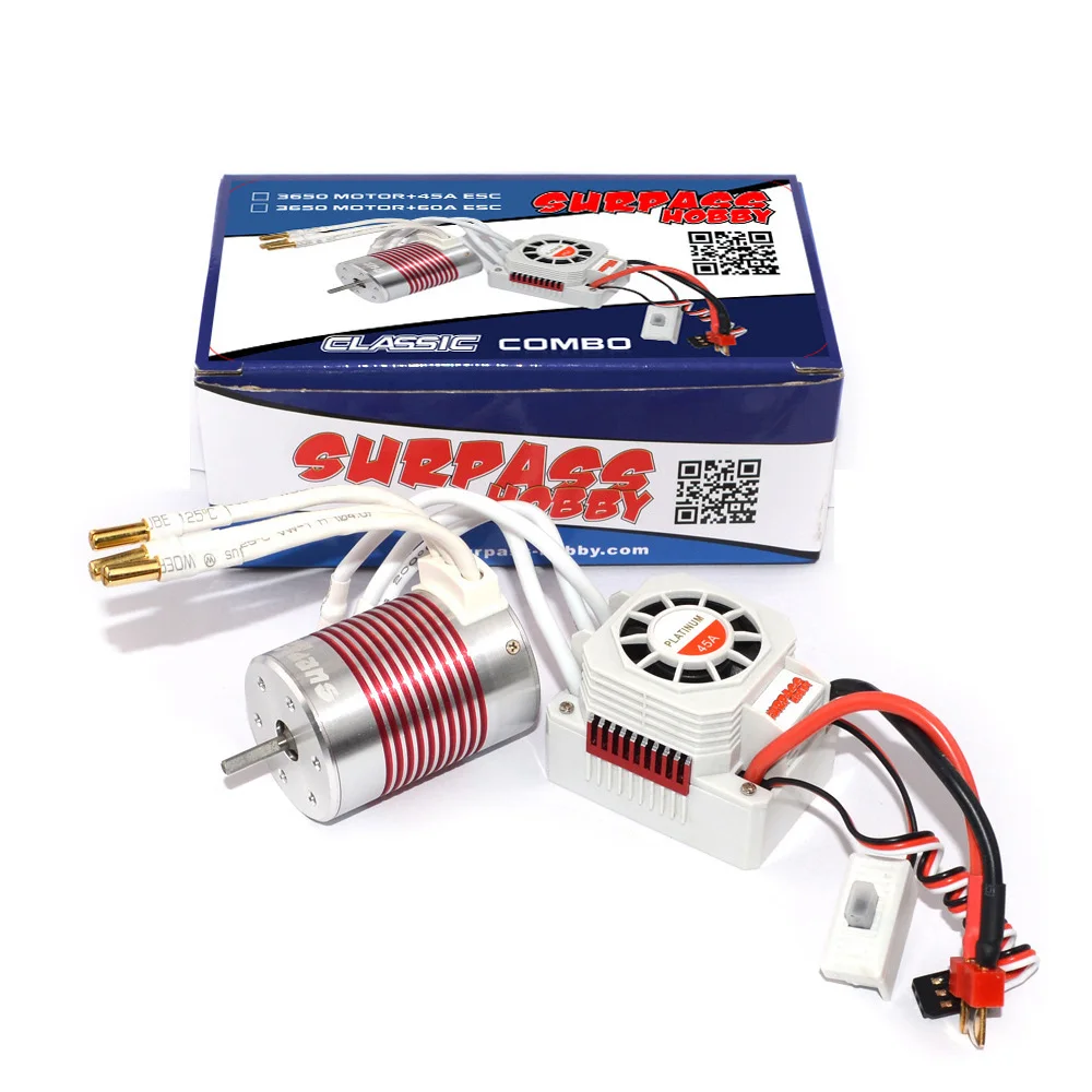 Платиновый водонепроницаемый 3650 4300KV бесщеточный двигатель с 60A ESC комбо подходит