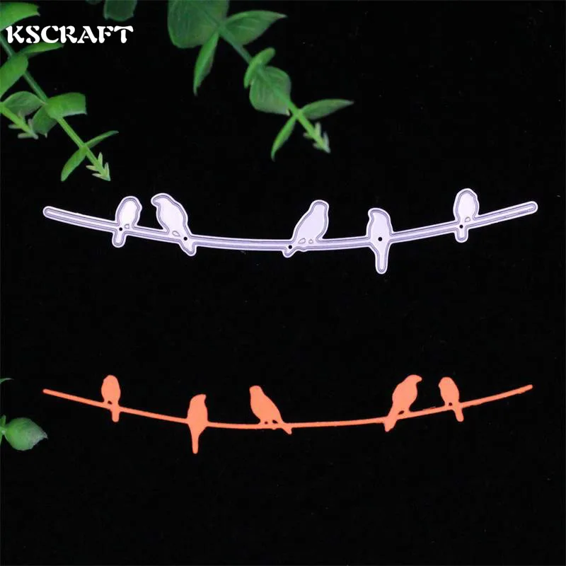 Металлические трафареты KSCRAFT с птицами для рукоделия фотоальбом декоративное