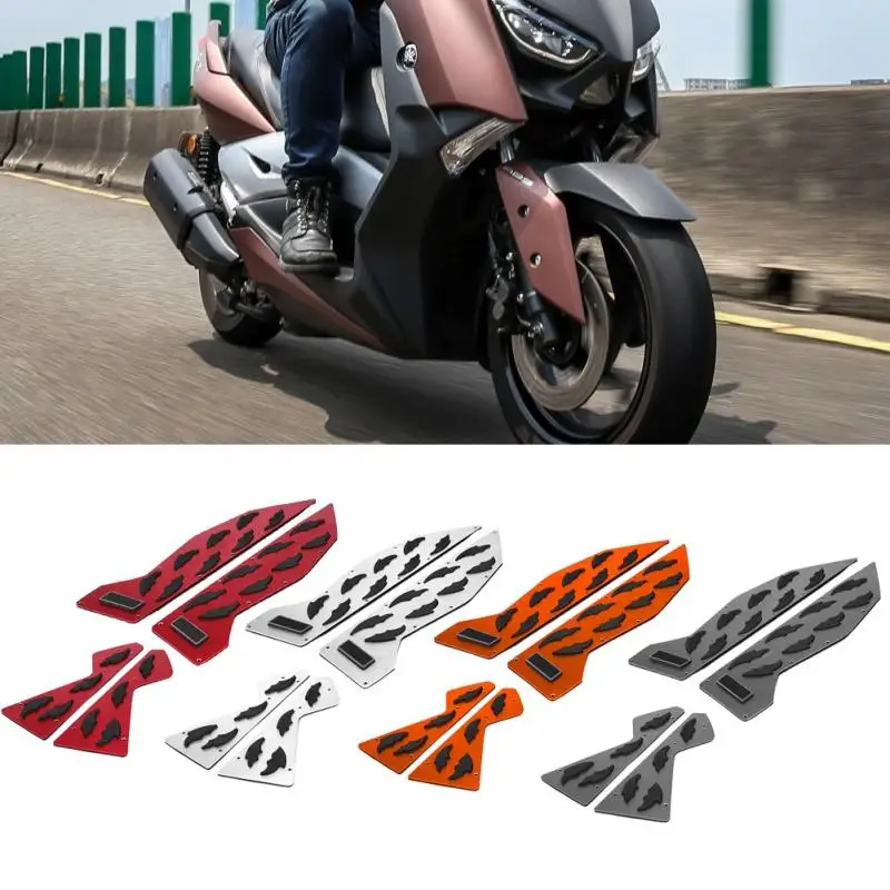 Pair of Aluminum Motorcycle Foot Pegs Footrest Step Pad for Yamaha NMAX155 NMAX125 2015 2016 2017 Motor Accessories | Автомобили и