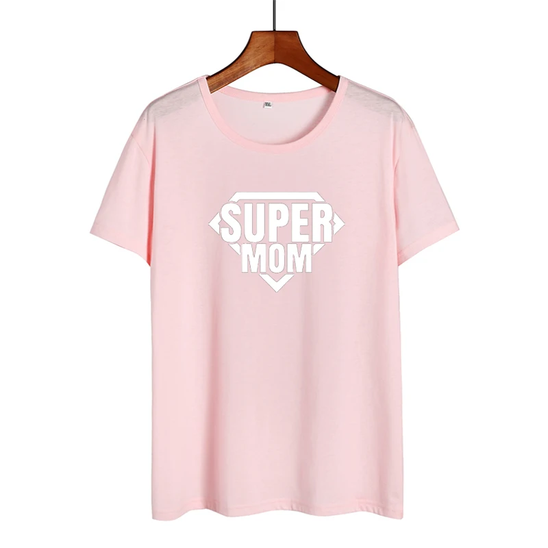 Новинка года; летняя хлопковая Футболка; женские топы с надписью «Super Mom»; подарок для мамы; модная футболка для мамы; забавная футболка с надписью «Momlife»