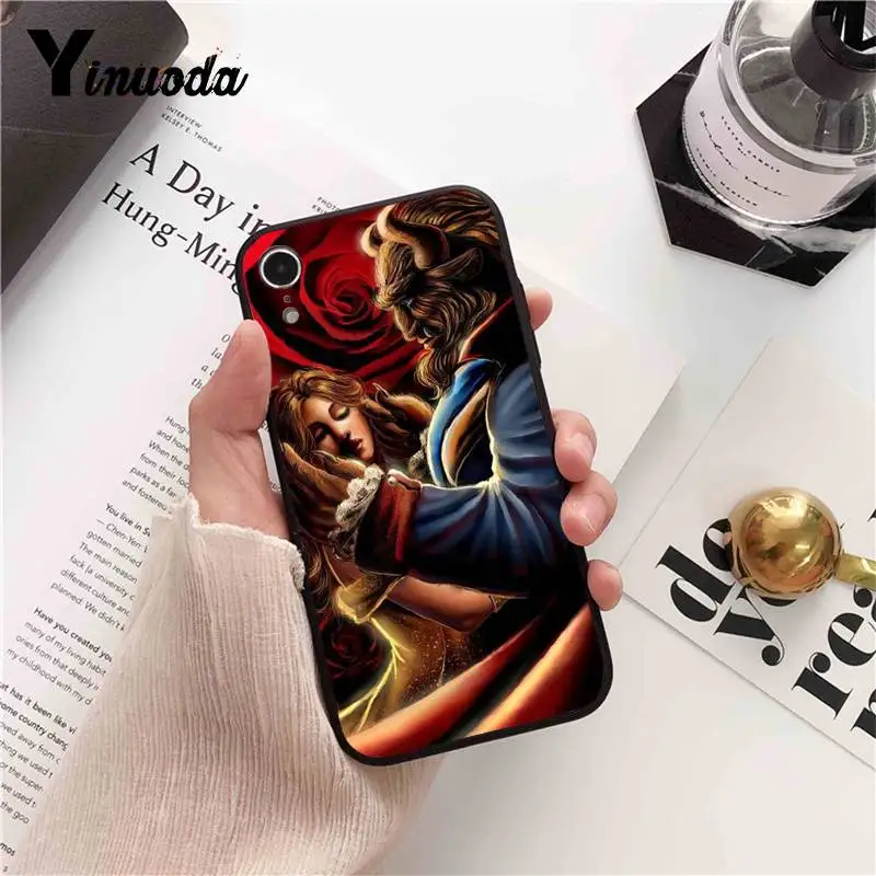 Силиконовый чехол Yinuoda Beauty and The Beast Rose для iPhone 8 7 6 6S 6Plus X XS MAX 5 5S SE XR Fundas Capa 11 pro max |