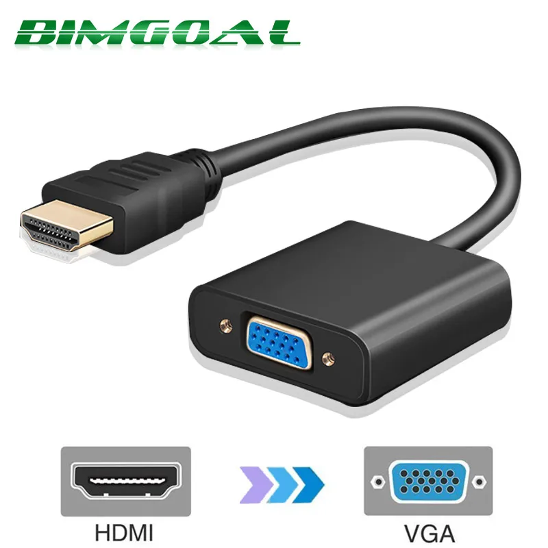 Высокое качество HDMI к VGA адаптер Мужской Famale конвертер 1080P цифровой аналоговому