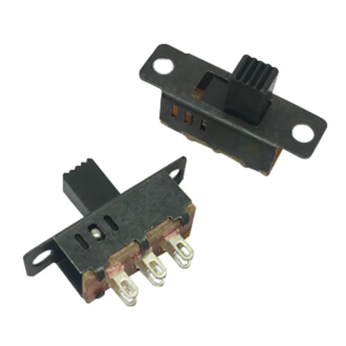 

10Pcs High Knob 6 Pin 3 Position DPDT Panel Slide Switch 0.5A 50V DC