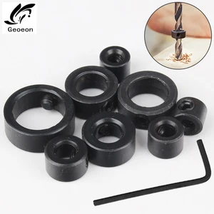 Geoe3-16mm сверло лимит кольцо Деревообрабатывающие инструменты сверла глубина Стопорные муфты кольцо позиционер буровой локатор с шестигранным ключом + шестигранный ключ, дюймовый стандарт D41