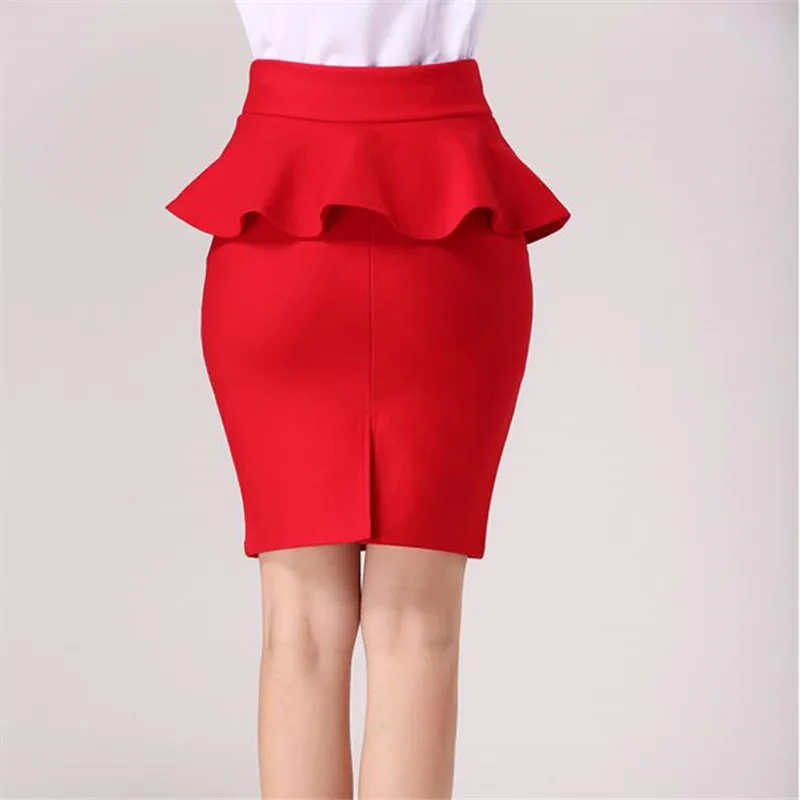 Новая Профессиональная юбка в английском стиле с высокой талией и разрезом