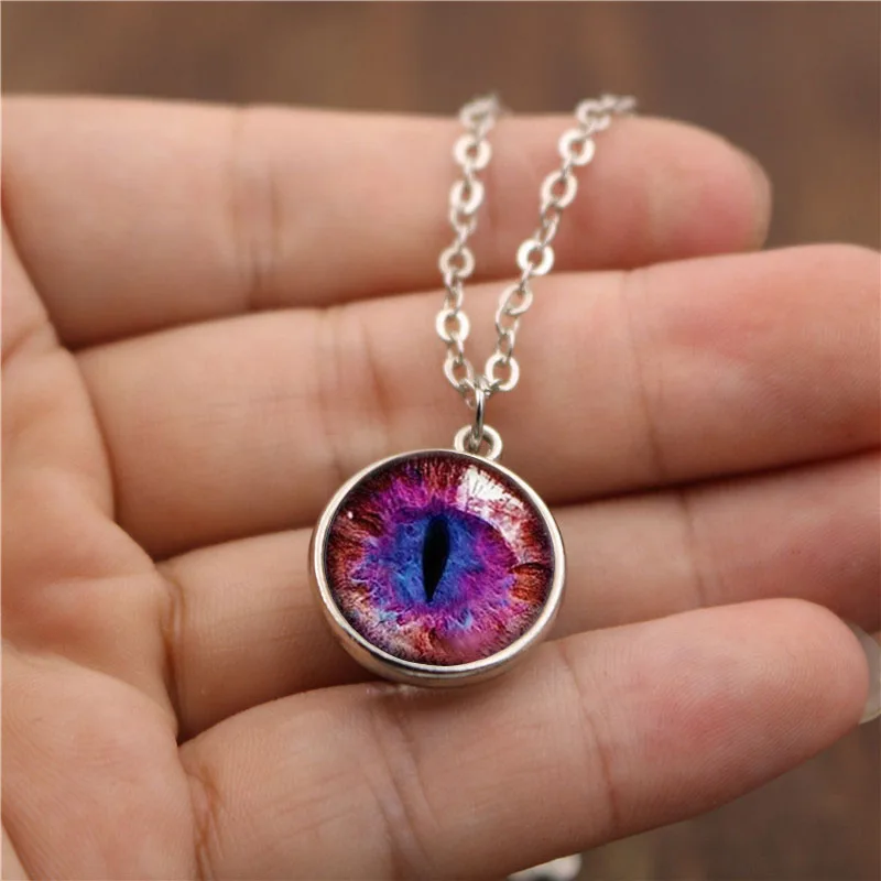 Двустороннее ожерелье с подвеской ручной работы сделай сам искусство глаза