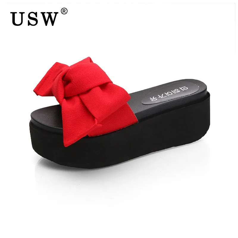 Summer Women's Platform High Heel Slipper Casual Comfortable Sandals Beach Flip Flops Ladies Thick | Обувь