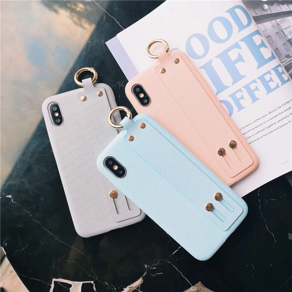 чехол на айфон 7 Ремешок запястье для Iphone XR модные яркие цвета мягкий телефона Apple