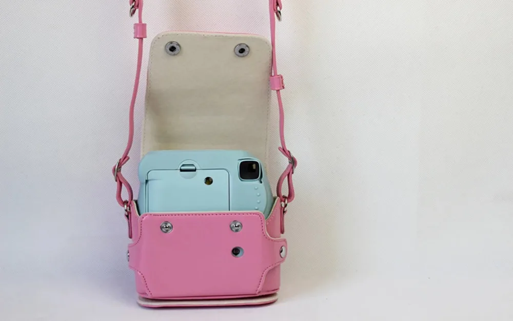 Кожа Камера ремень сумка чехол Чехол протектор для Polaroid фото Fuji Fujifilm Instax Mini 8