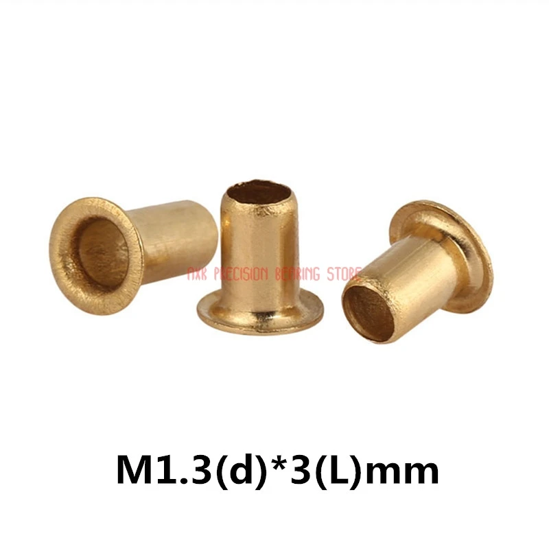 1000 шт./лот высокое качество M1.3 (d) * 3 (L) мм 1 абсолютно новая медная полая заклепка