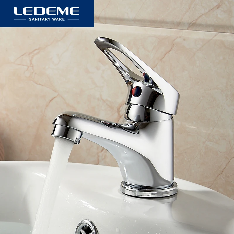 LEDEME Смеситель для умывальника латунь Цвет: хром L1013|basin faucet|waterfall faucettap mixer |
