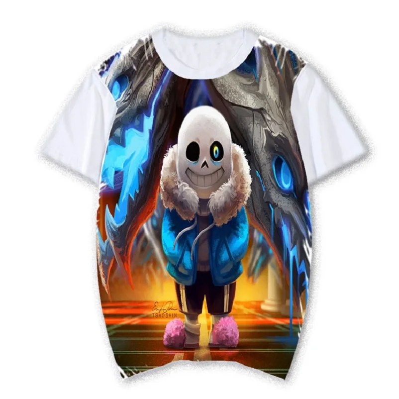 Повседневная хлопковая Футболка с рисунком аниме Undertale фриск ториэль Санс