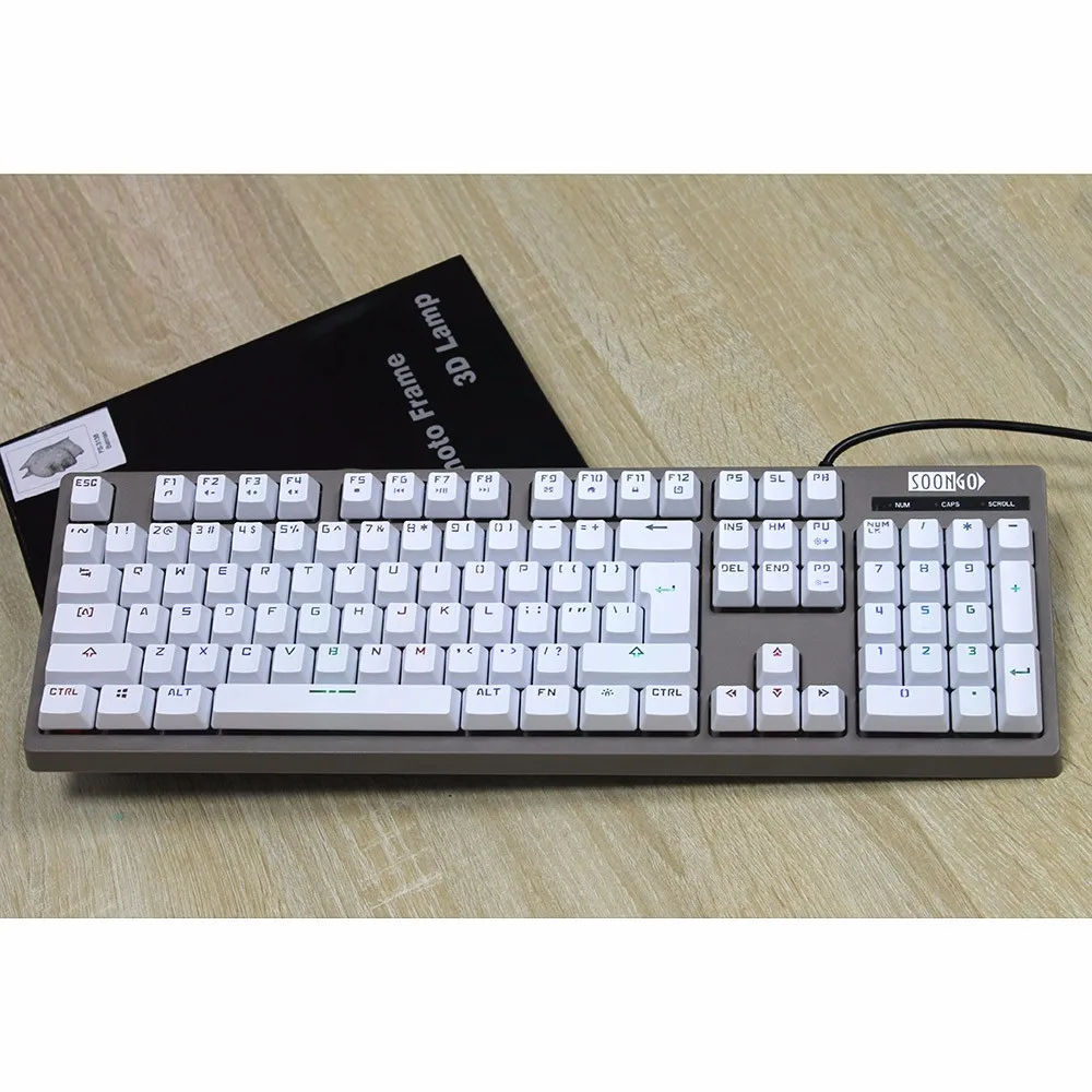 Игровая клавиатура со светодиодной подсветкой водостойкая 107 клавиш USB|keyboard led