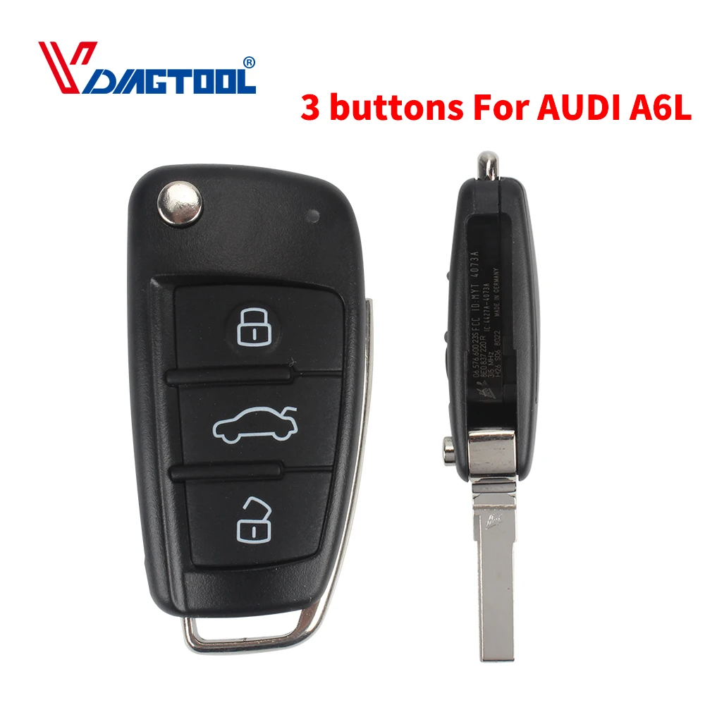 VDIAGTOOL откидной складной 3 кнопочный чехол для автомобильного ключа Audi A6 A2 A3 A4 A6L A8 TT