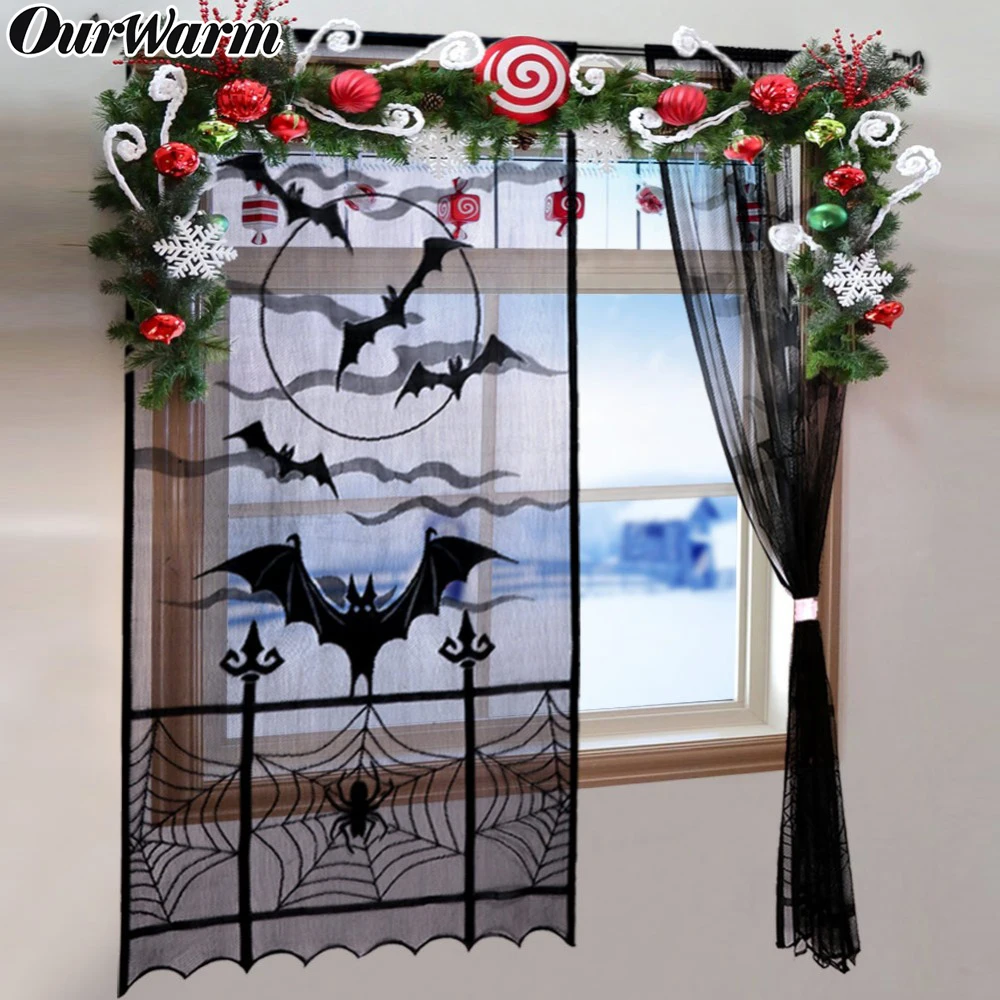 

Кружевная занавеска для Хэллоуина, 40x84 дюйма