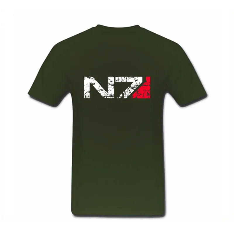 Mass Effect N7 Винтажная Футболка спецназа для мужчин 2017 Kanye West camisa masculina kpop dota 2 Джерси