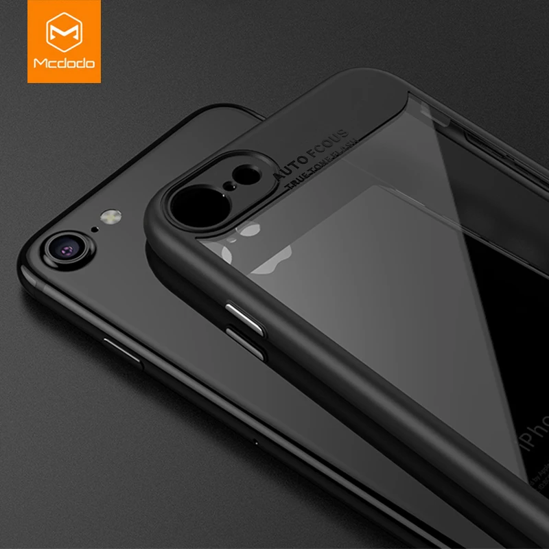 Mcdodo для iPhone 6s чехол Ультратонкий ТПУ + ПК 7 8 Plus прозрачный силиконовый полная