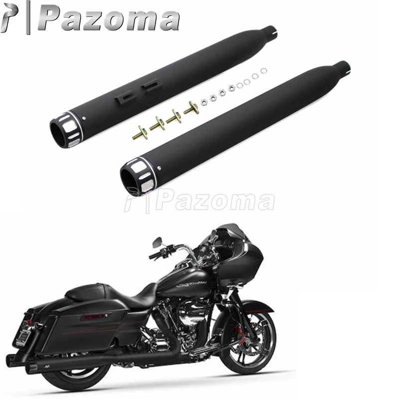 Черный глушитель без застежки для мотоцикла и выхлопной трубы Harley Touring 1995 Up|slip on