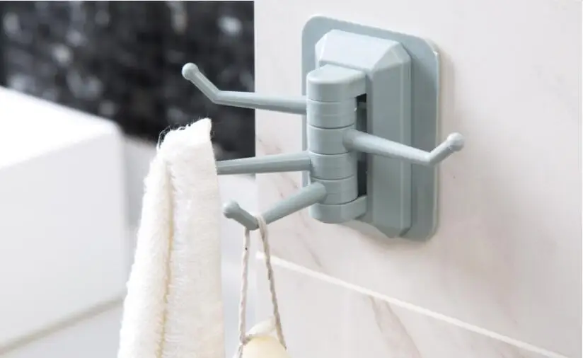 

1 шт. домашняя креативная настенная подставка с 4 крючками для кухни ванной комнаты настенная вешалка для полотенец без винтов полка для хра...