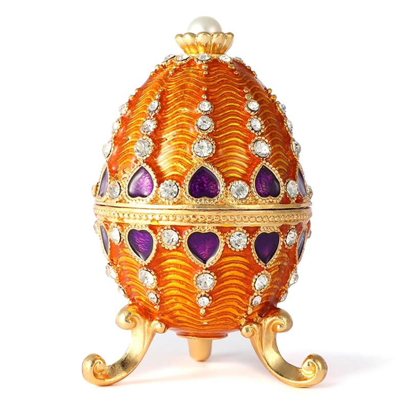 

FLETCHER Brand Exquisite Inside with a Castle Russia Faberage Egg for Home Decoration