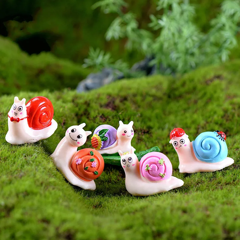 Мультфильм улитки Фея Сад миниатюрные фигурки Jardin Декор террариума домашние