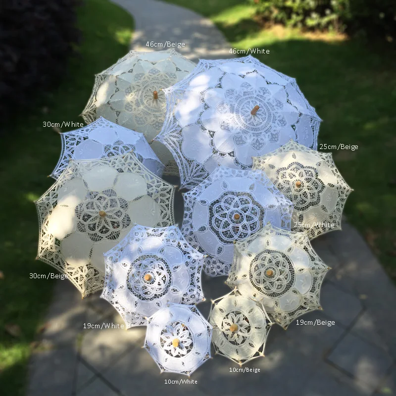 Ameliebridal ручной работы, 10 шт., набор, чайные вечерние украшения для детского душа, вечерние кружевные зонтик, свадебные украшения