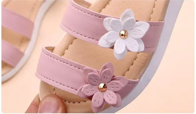 Сандалии для девочек Новинка лета 2018 нескользящая детская обувь принцессы