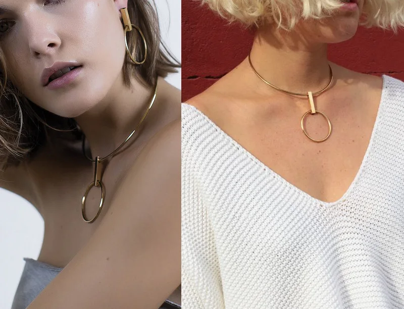 Новинка Женское Ожерелье медная металлическая Бриллиантовая подвеска нагрудник