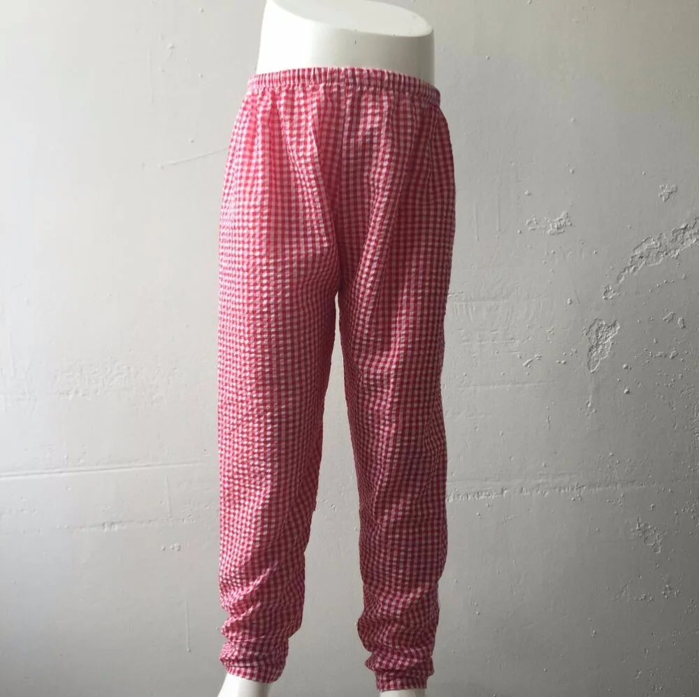 

China Cheap Wholesale Fashion girls Pants Fashion Monogrammed Seersucker Kids Pants Girl Stripe Seersucker Pants