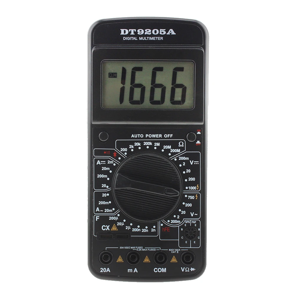 Профессиональный DT9205A AC DC ЖК дисплей электрический мультиметр Ручной тестер