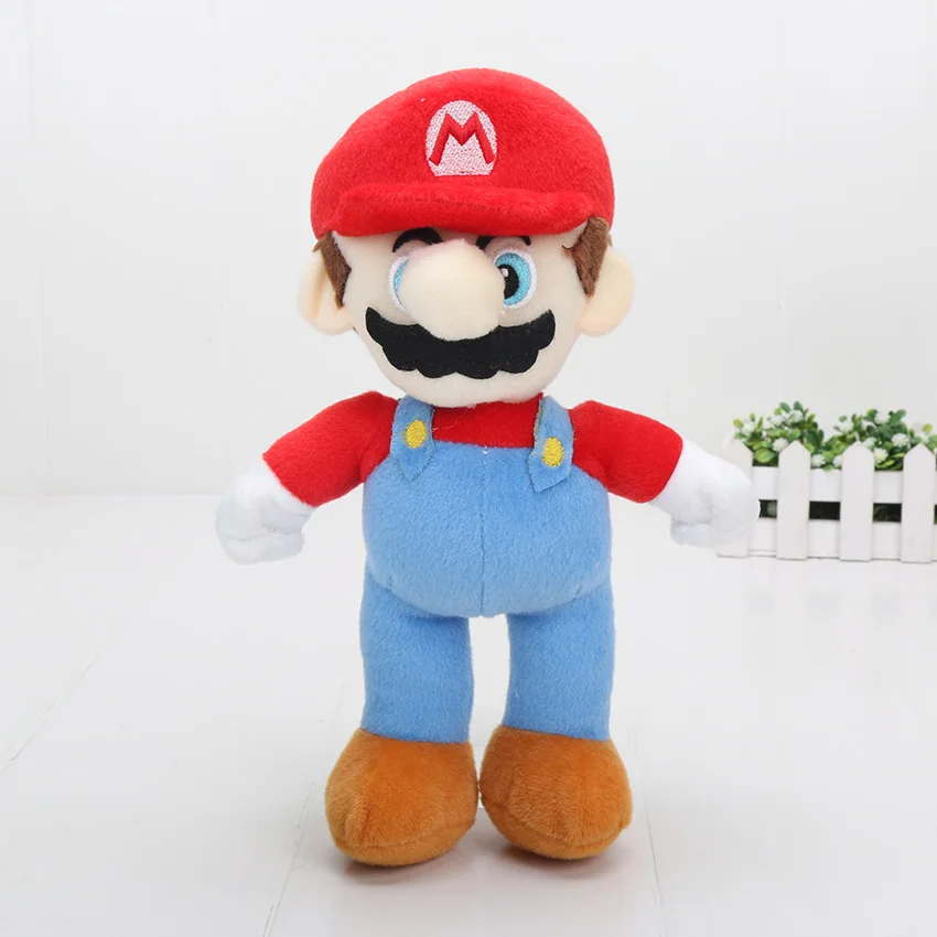 red hat mario 10 ''25 см Super Mario Bros, плюшевые куклы, классические игровые персонажи, Супер Марио и Луиджи Йоши Марио, производитель, мягкая плюшевая кукла, игрушка - Цвет: red hat mario