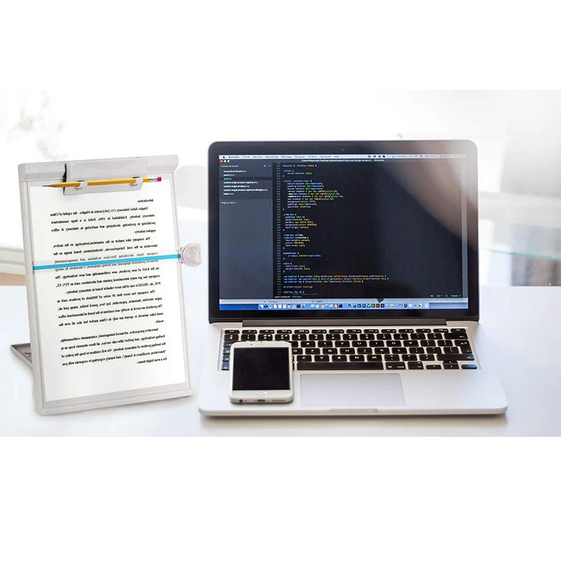 Adjustable Computer Document Holder Stand Gray Three-dimensional document holder Reading frame Profession Office Supplies