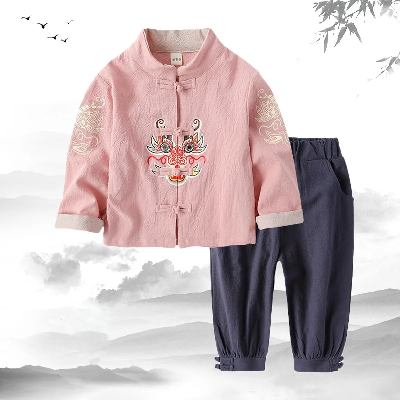 Children's Day Tangsuit Chinese Style Dragon Asian Clothes Baby Girl Boy Casual 2019 New Clothing Festival Outfist Kids Costume |