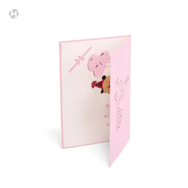 3D всплывающие поздравительные карты с конвертом лазерная резка открытка на